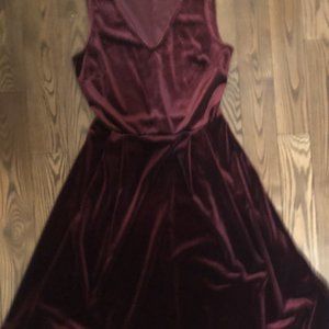 Maroon Velvet Dress